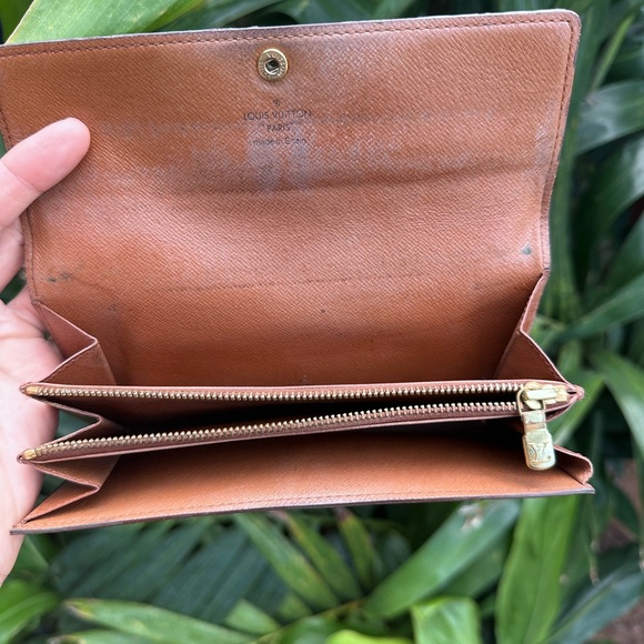 Louis Vuitton Monogram Porte Monnaie Canvas Long Wallet Snap Closure Brown - Picture 6 of 16